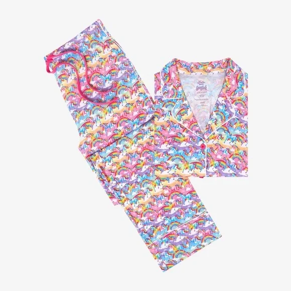 Posh Peanut Lisa Frank Markie unicorn rainbow women’s pajamas - Picture 4 of 5